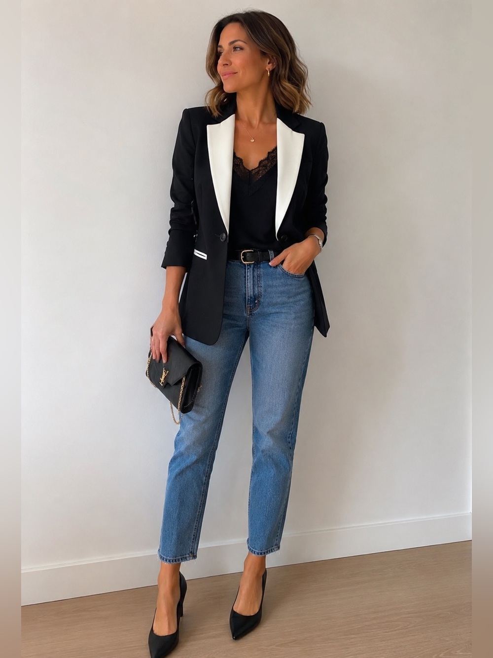 DKNY Black Blazer Tuxedo Style Sz 2 NWT!